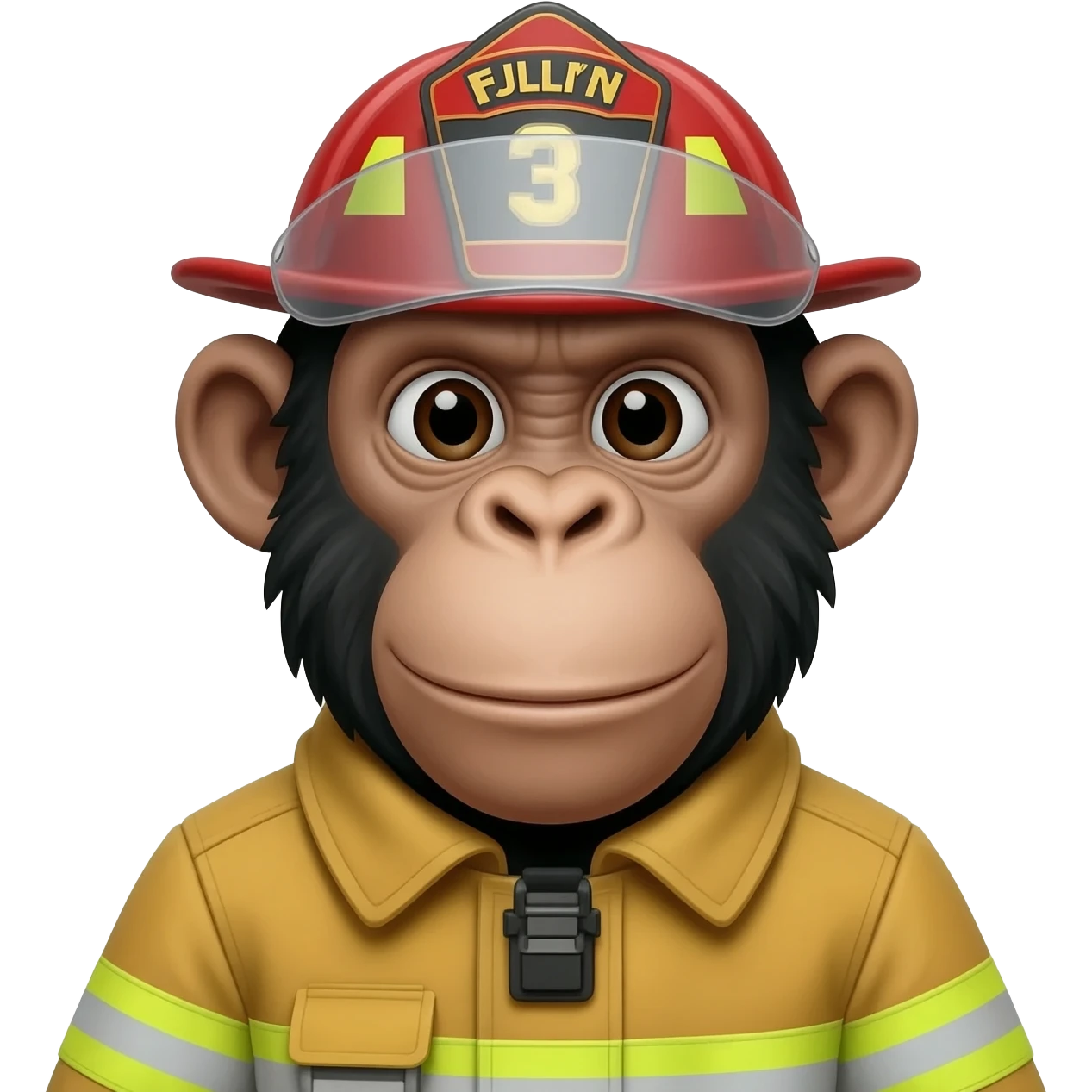 Chimpanzee firefighter flint sulley! emoji