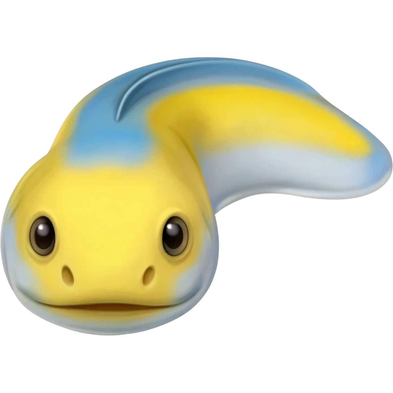 Yellow n blue eel emoji
