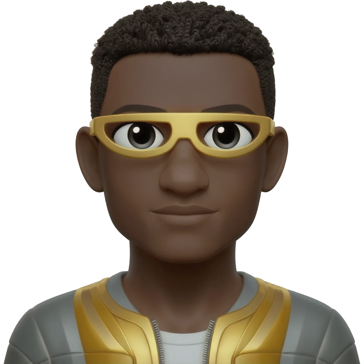 Black gamer gold grill emoji