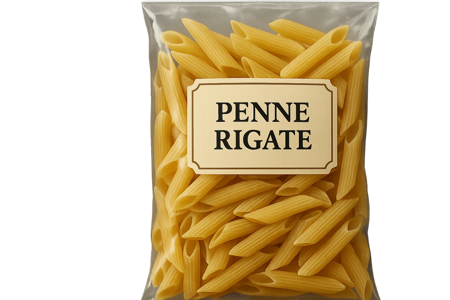 pacco di pasta (penne rigate) realistico, 4k emoji