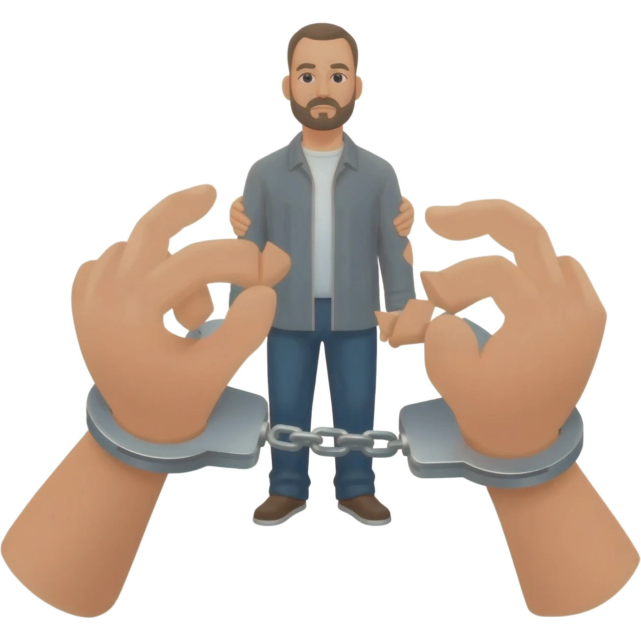 can you do two hand that break a handcuff so he can be free emoji