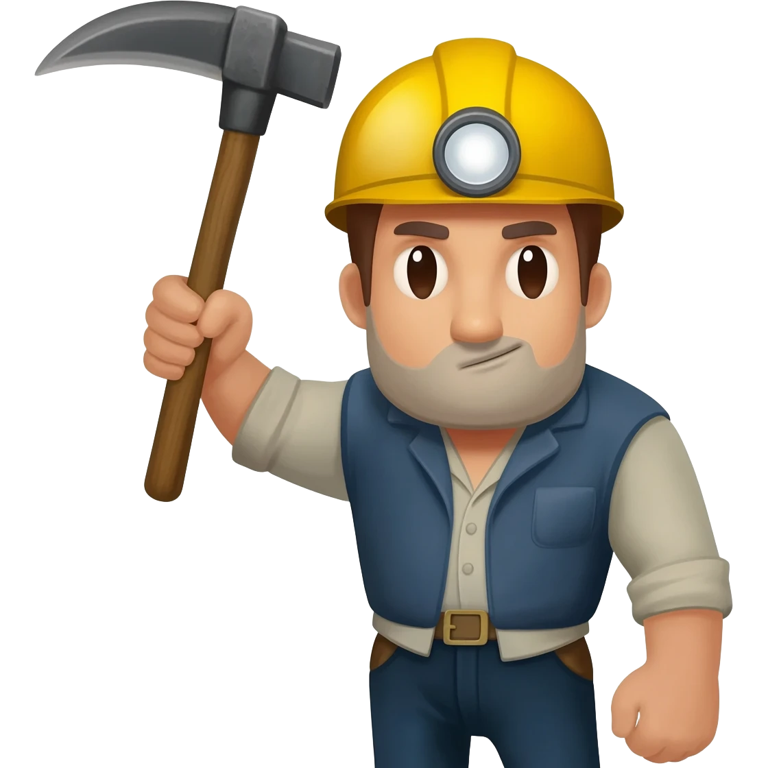 miner man with tool emoji