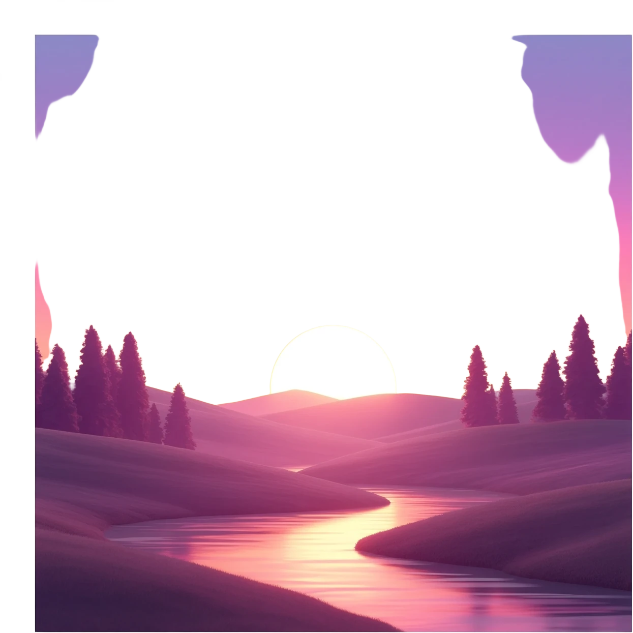 Shiny pastel rose-pink-lavender-violent-gradient sunset aesthetic realistic real life scenery landscape sunrise aesthetic landscape scenery scenic background emoji
