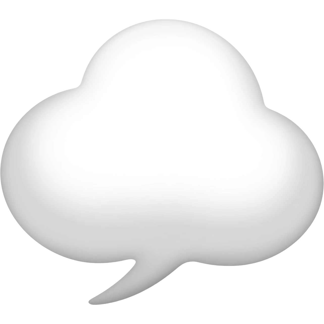 white cloud chat bubble emoji