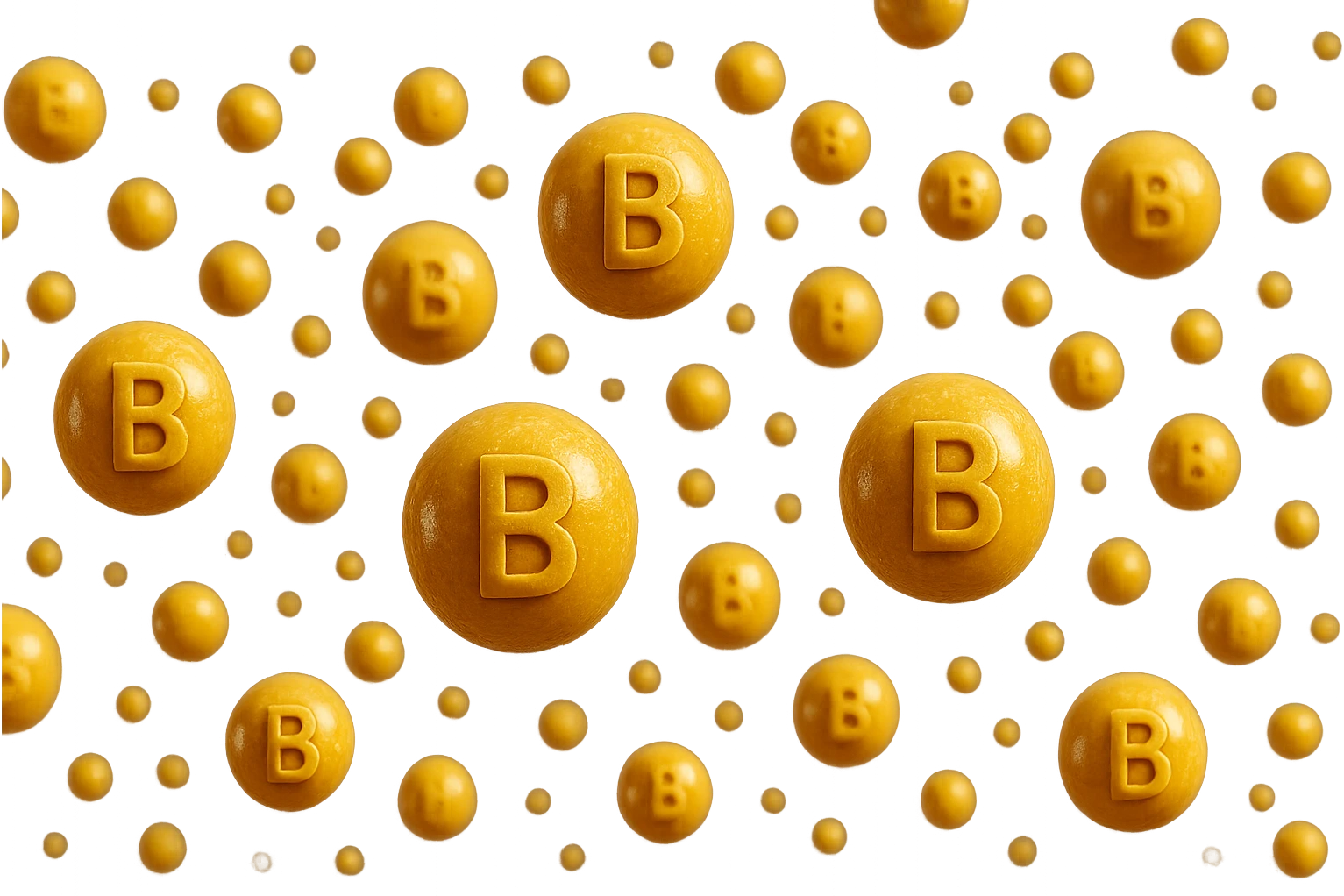 particella di vitamine b fluttuano in aria, iperrealistica 4k emoji