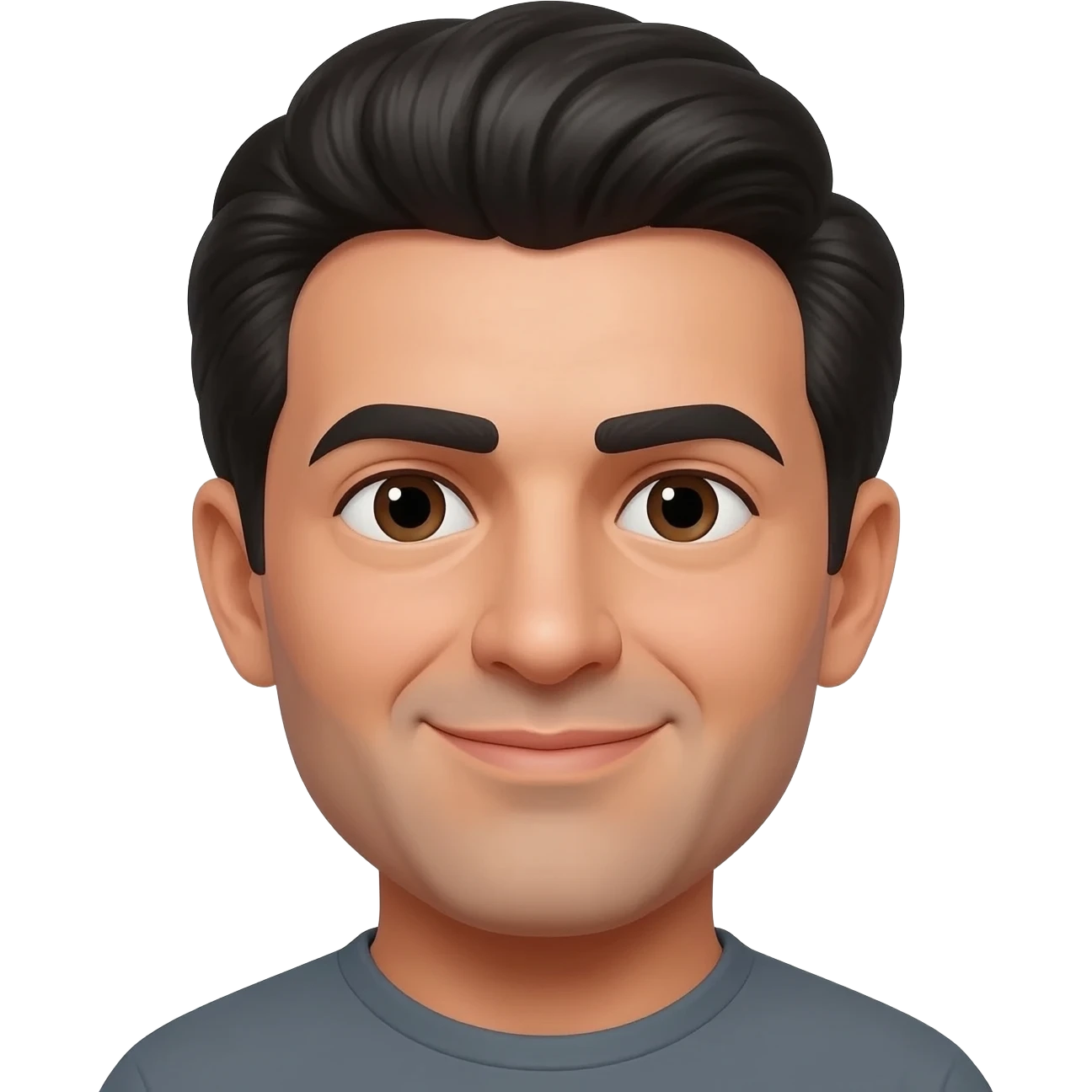 Black hair, Armenian guy emoji