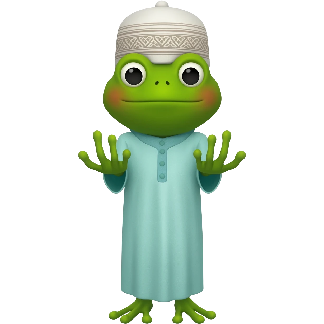 pepe frog muslim pray over turned out stretched hands emoji