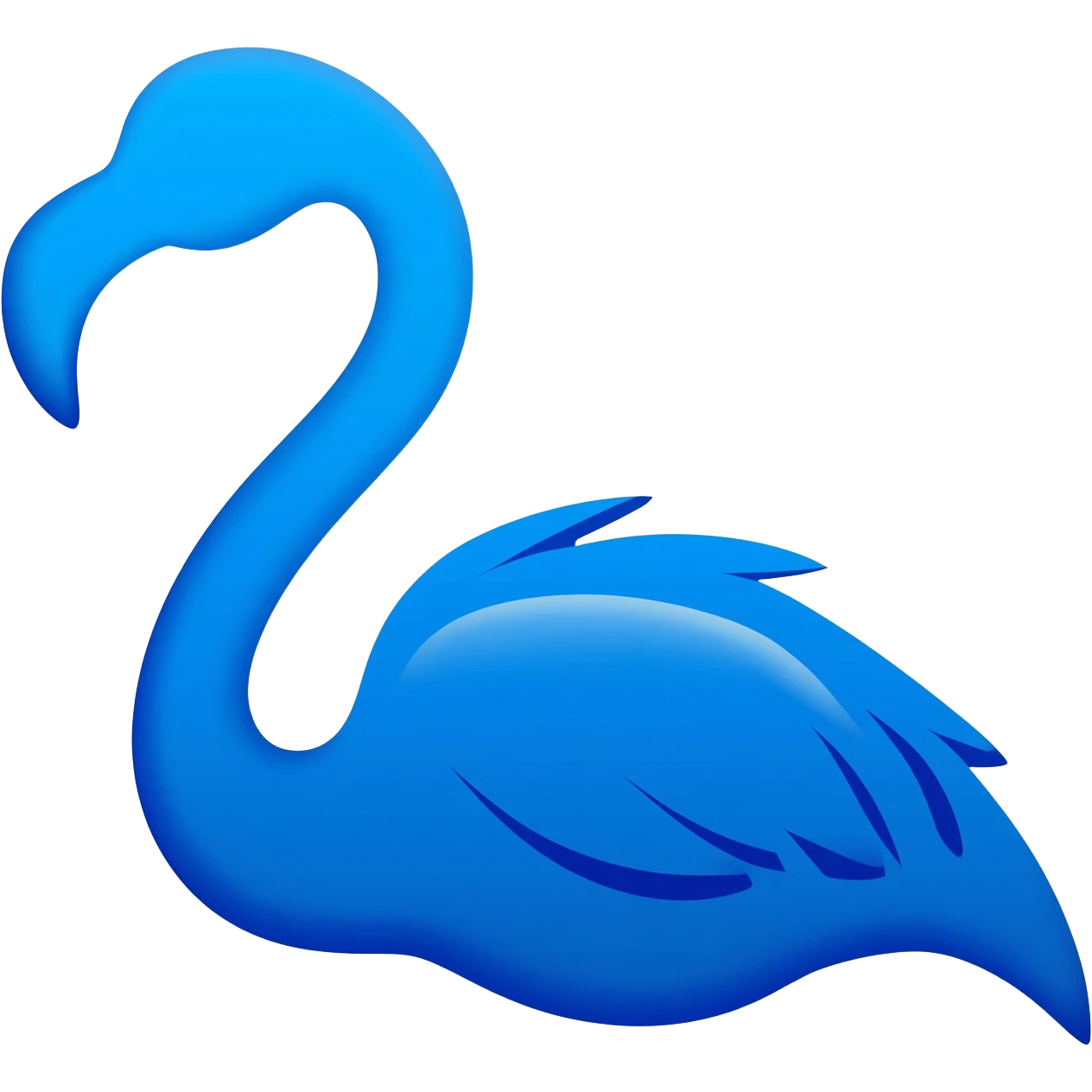 a blue flamingo logo for a book emoji