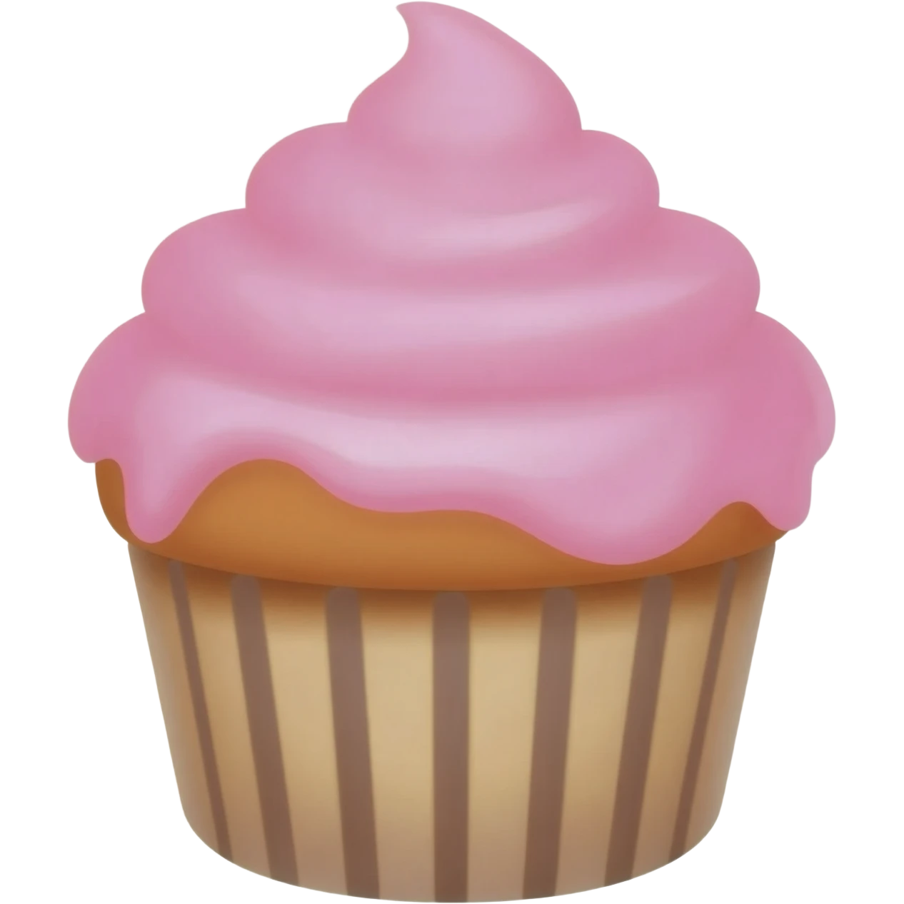 Cupcake with pink icing emoji