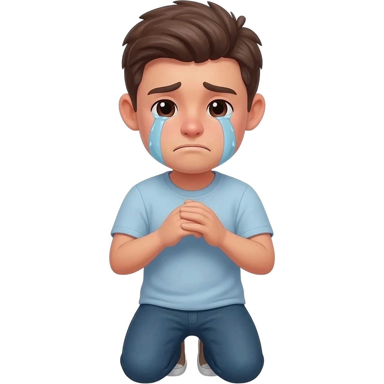 нарисуй моялящегося парня на коленях  20 - 25 лет  emoji