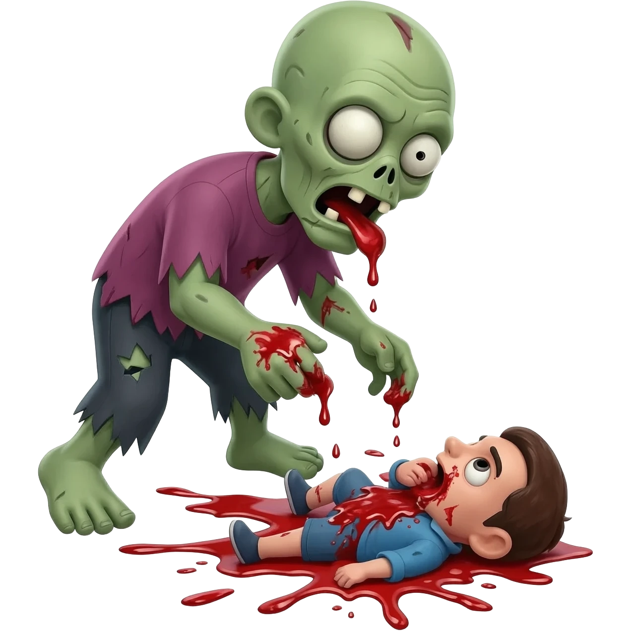 zombies eat humans emoji