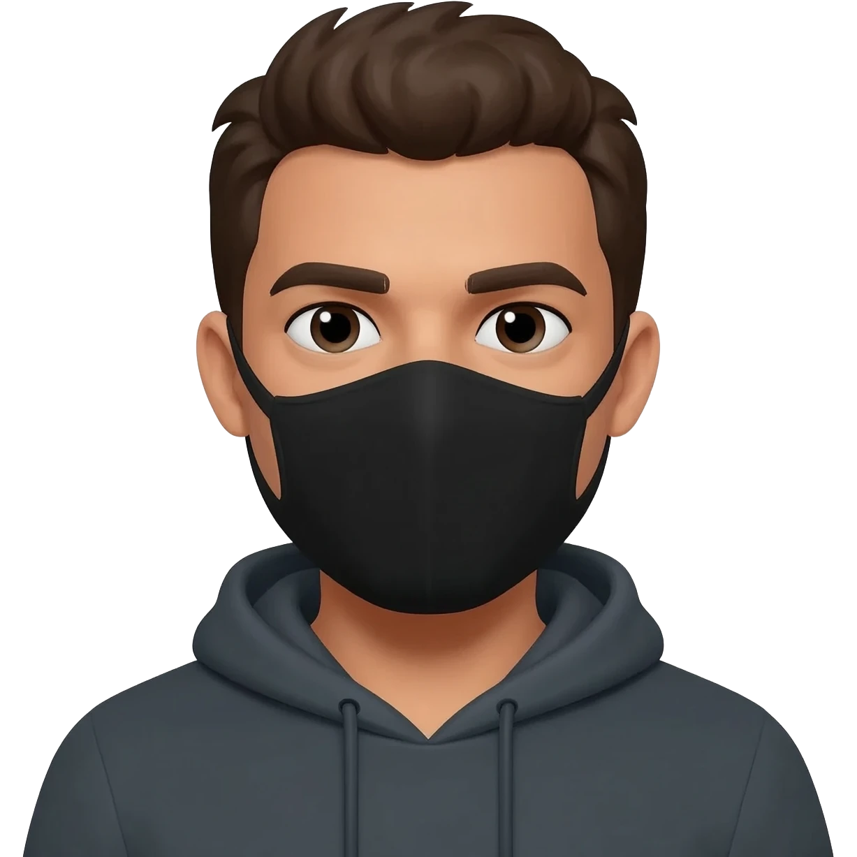 White man in black face emoji