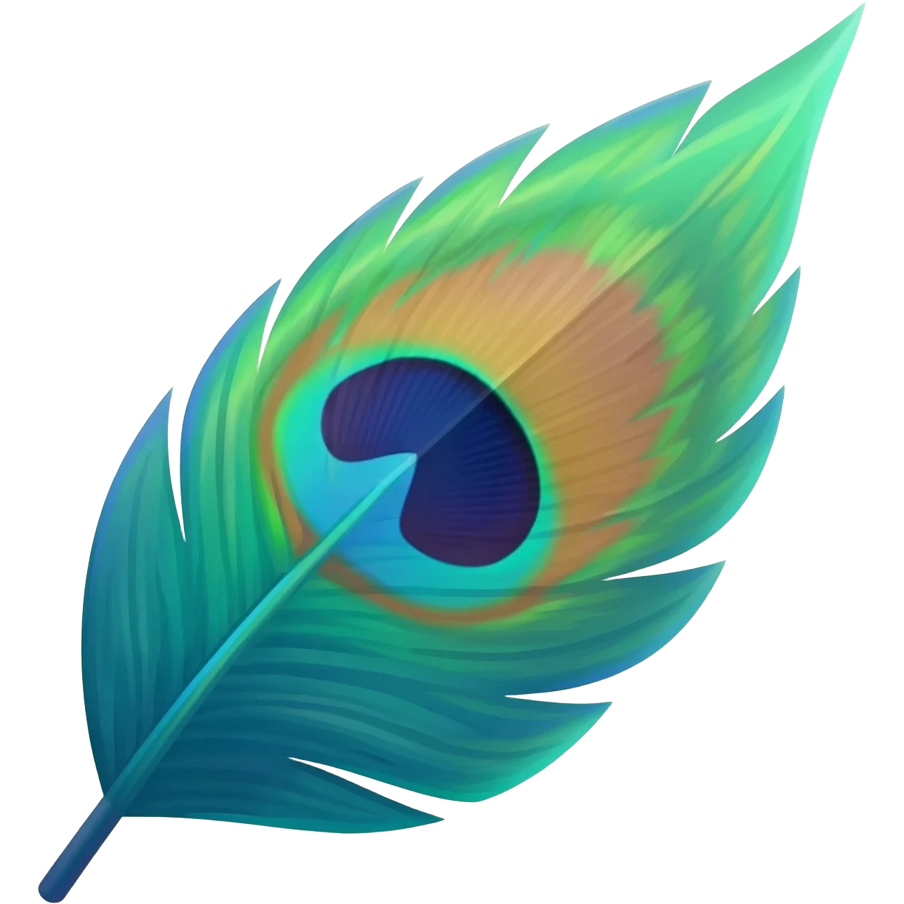 Peacock feather emoji