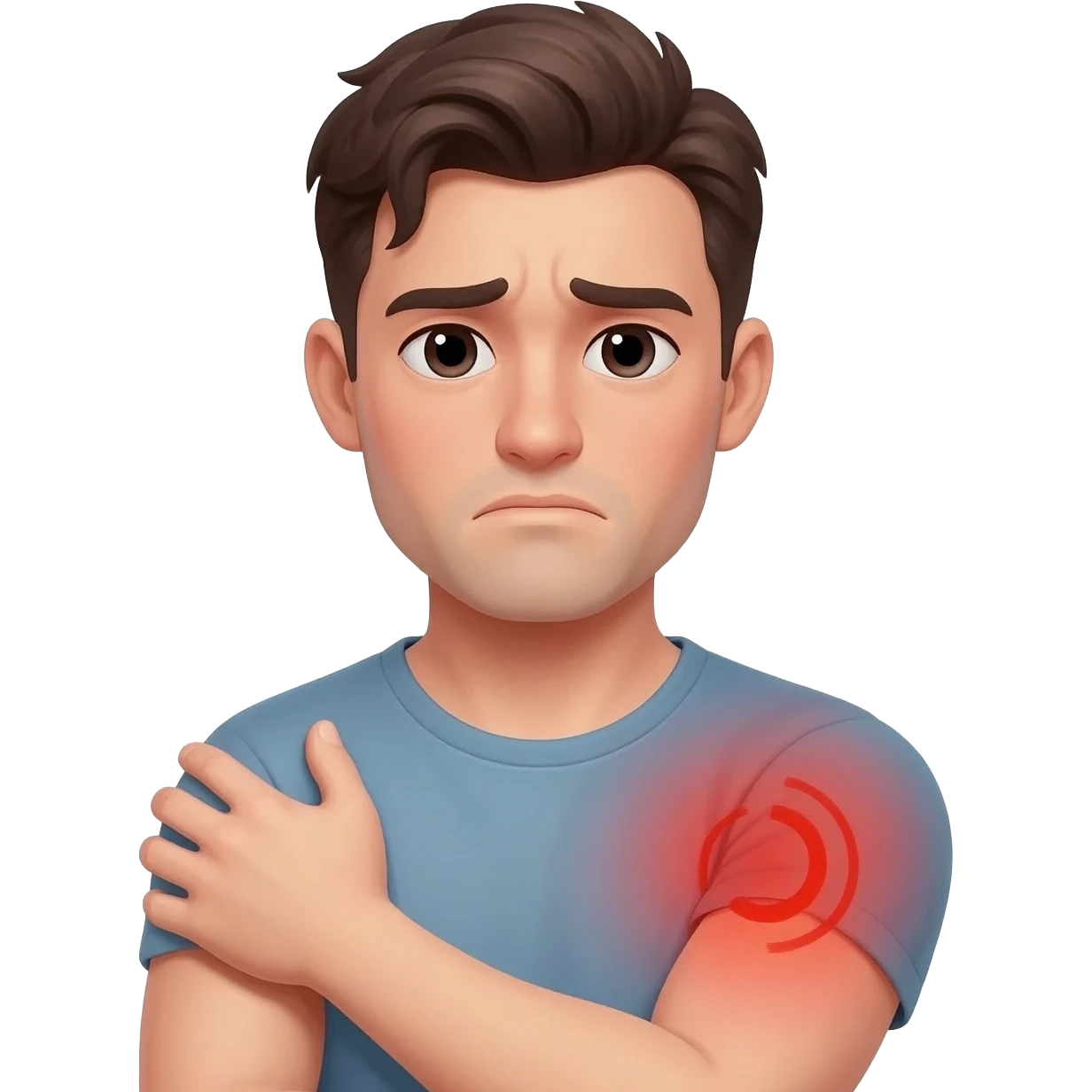 men model shoulder pain emoji