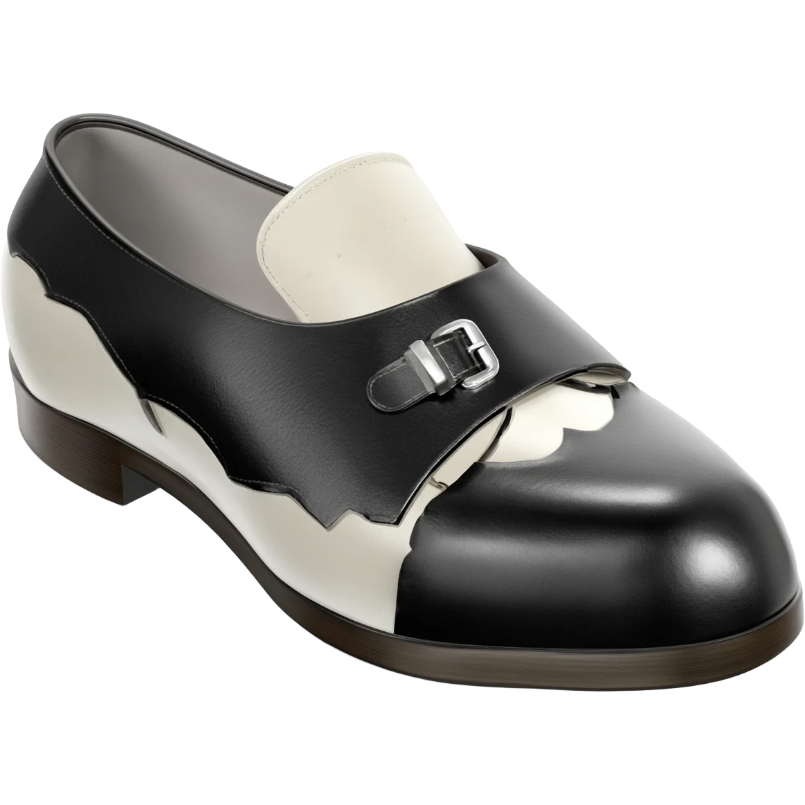 Can you make a 1950s black and white saddle shoe emoji emoji