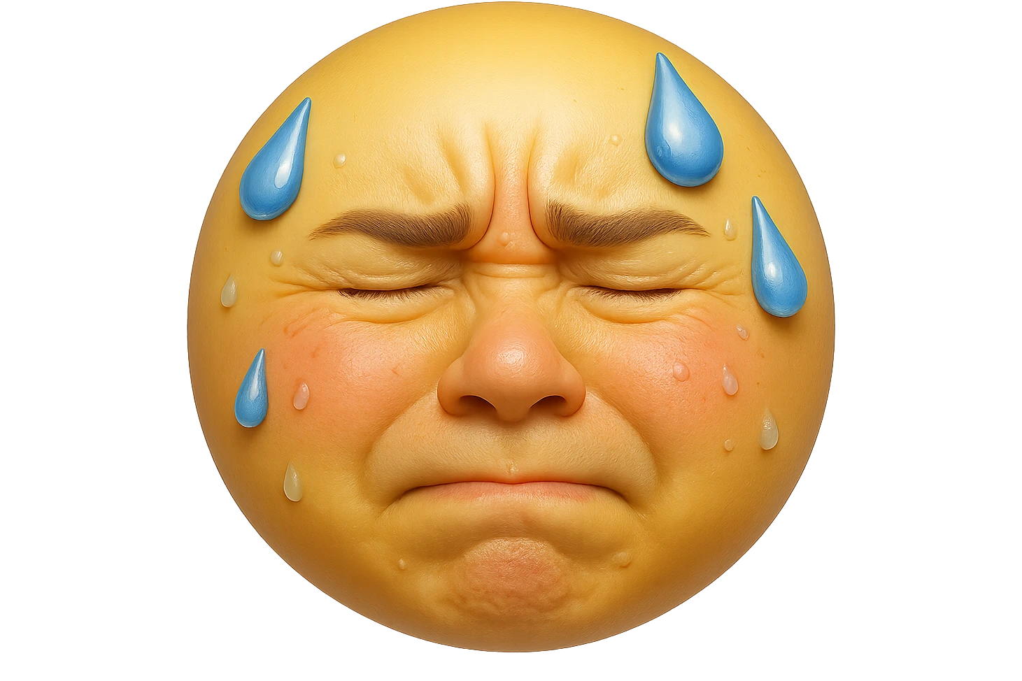 emoji stile iphone che riguarda l'argomento "stipsi/andrò al bagno oggi?", iperrealistico 4k emoji