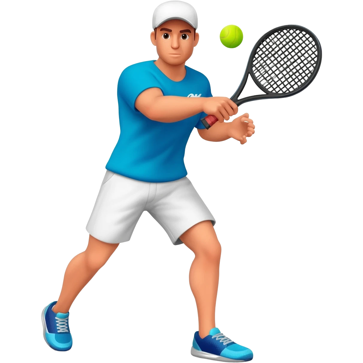 full body whi guy playing padel emoji