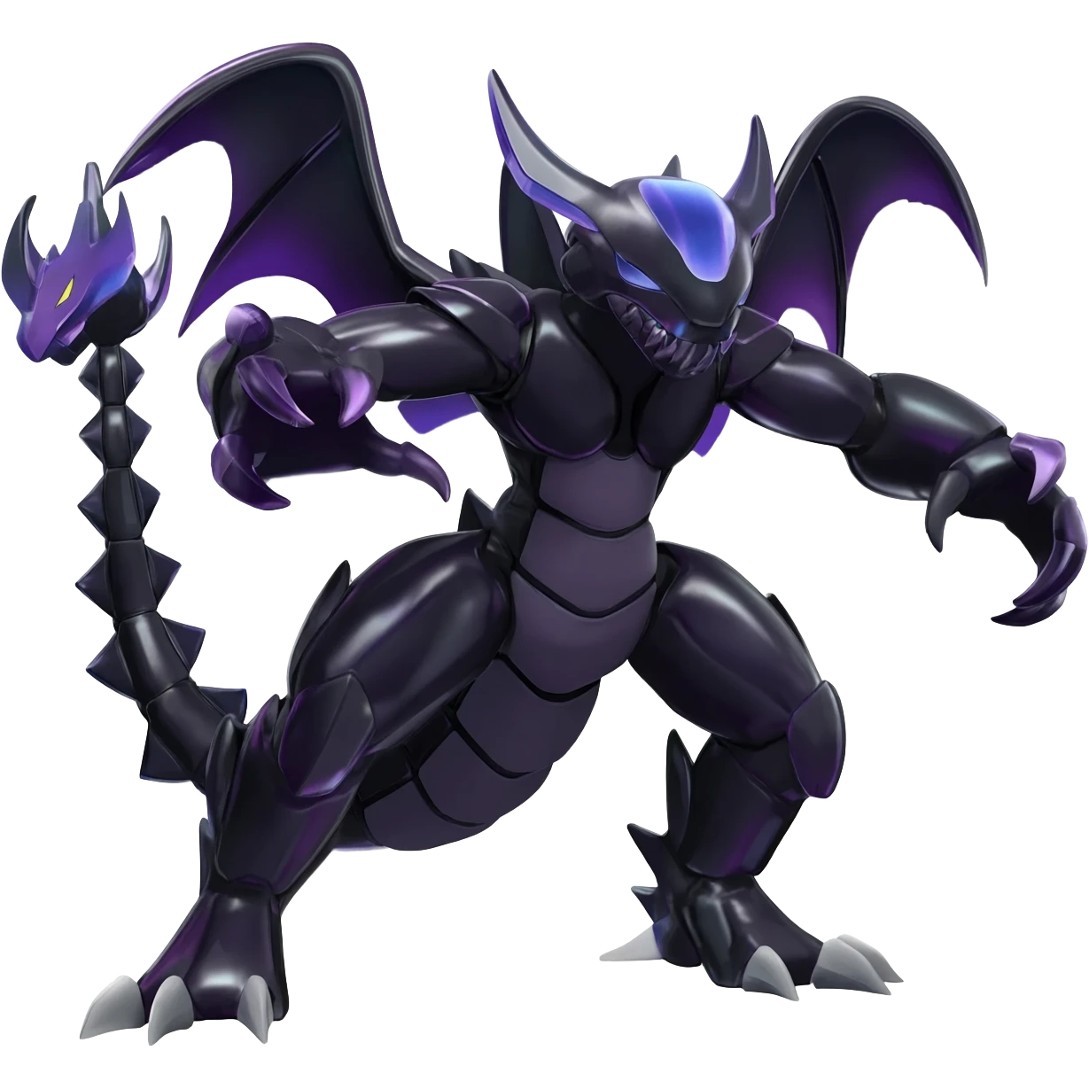 Futuristic shiny glossy edgy dark shady shadowy evil Scizor-Bisharp-Darkrai-Fakémon-hybrid-creature (full body)  emoji