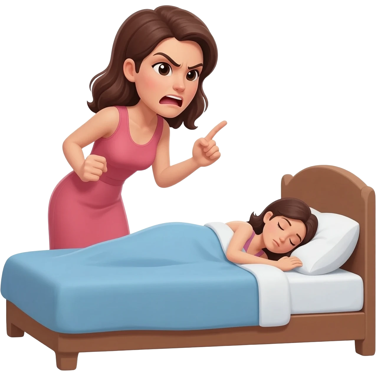 his wife angryily caught her husband sleeping with another girls emoji
