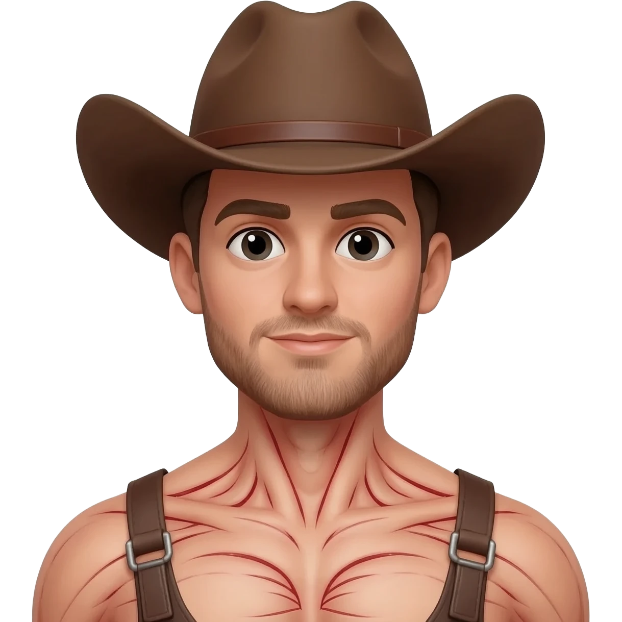 Guy with cowboy hat and big veiny dick emoji