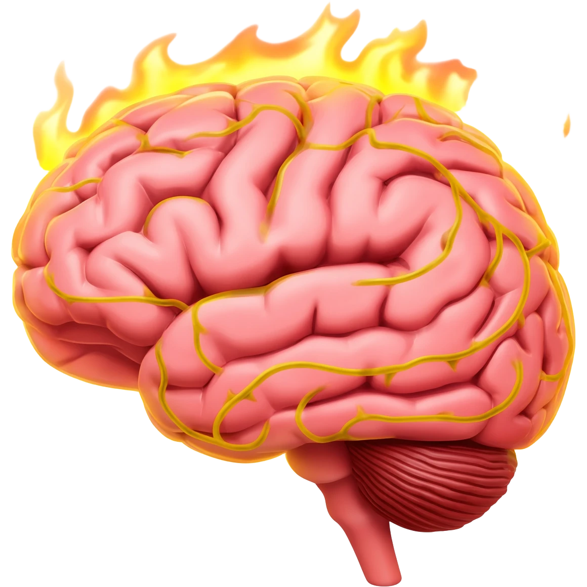 brain and fire emoji