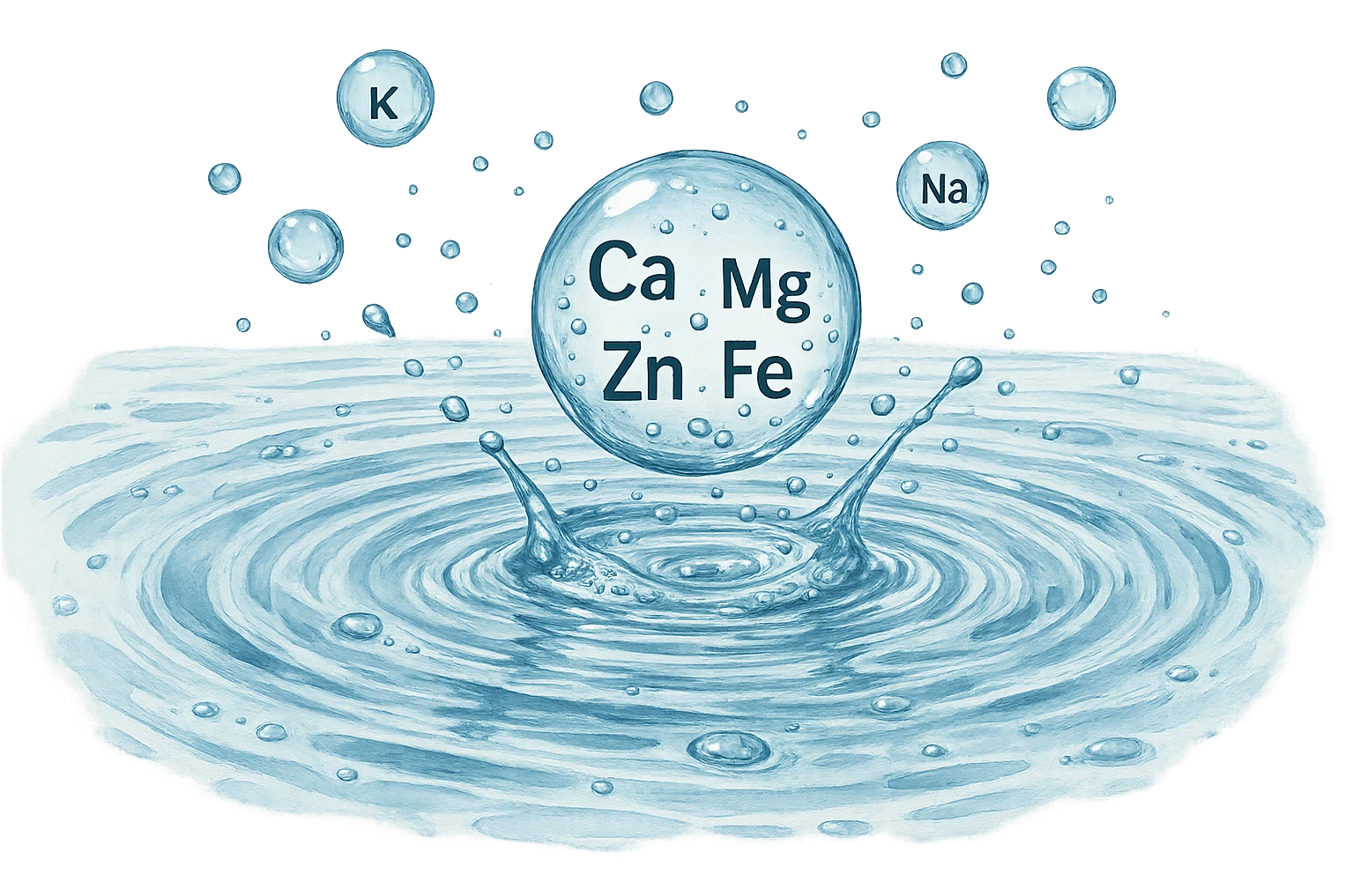 focus sull'acqua a tutto schermo e i micronutrienti contenuti in essa emoji
