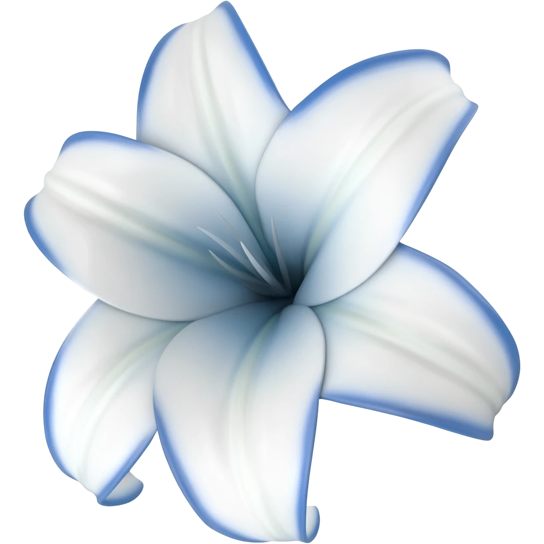 white and blue tiger lily  emoji emoji