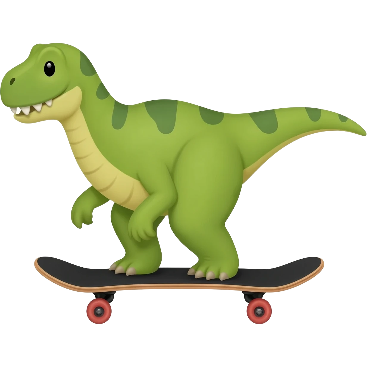 Dinosaur on a skateboard emoji