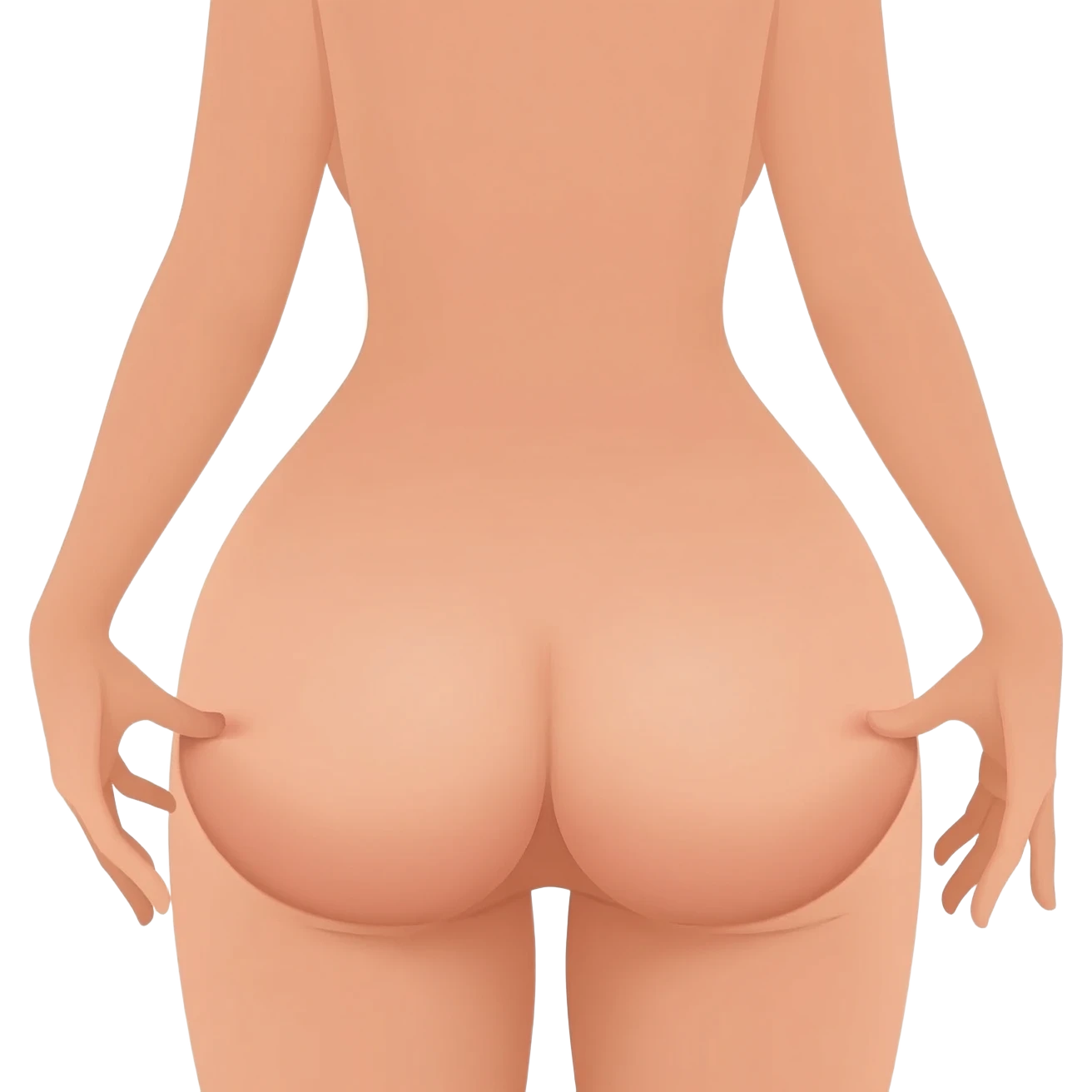 Woman in nude spreading pussy with both hands emoji