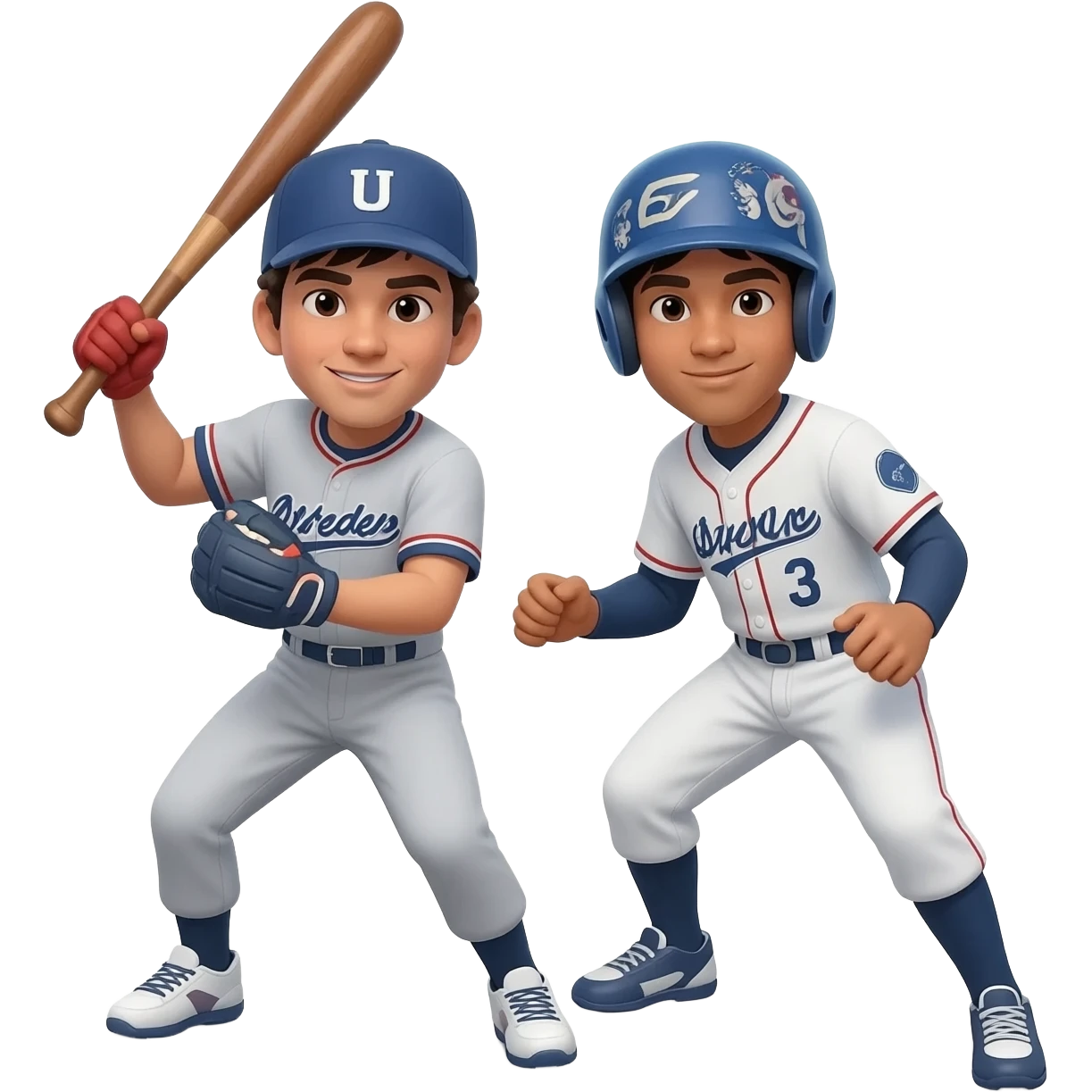 amigos latinos jugando baseball emoji