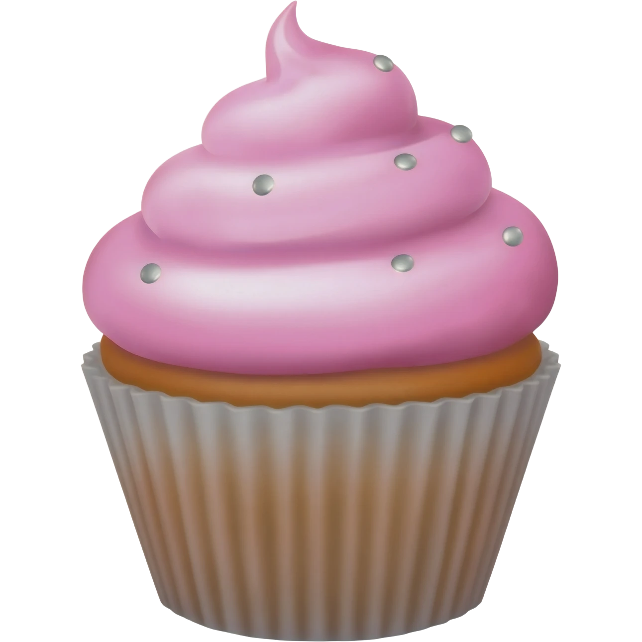 Cupcake with pink icing emoji