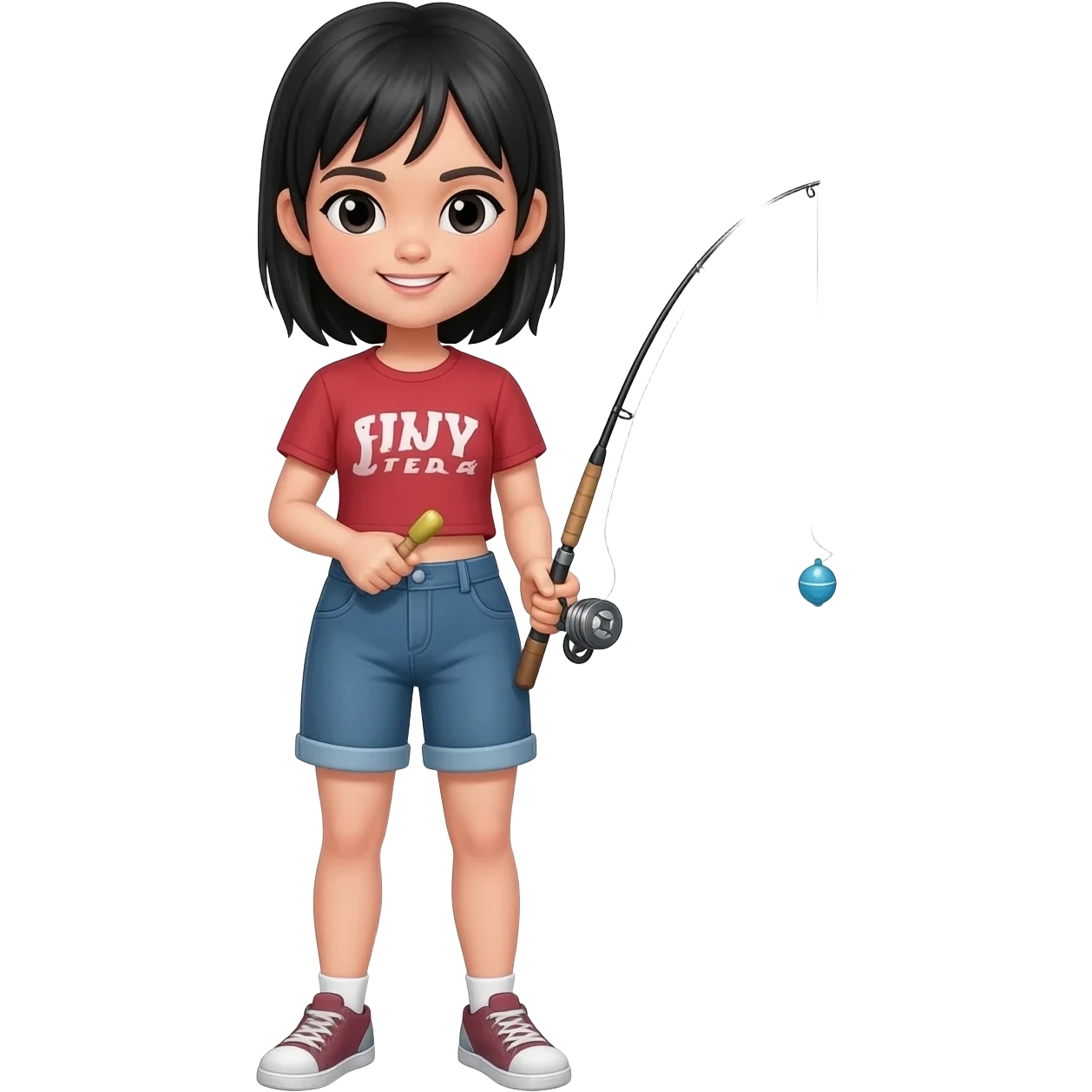 Lilly rebel asian girl fishing emoji