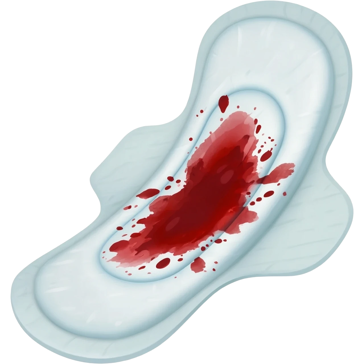 a sanitary pad with some blood splatters on it  emoji