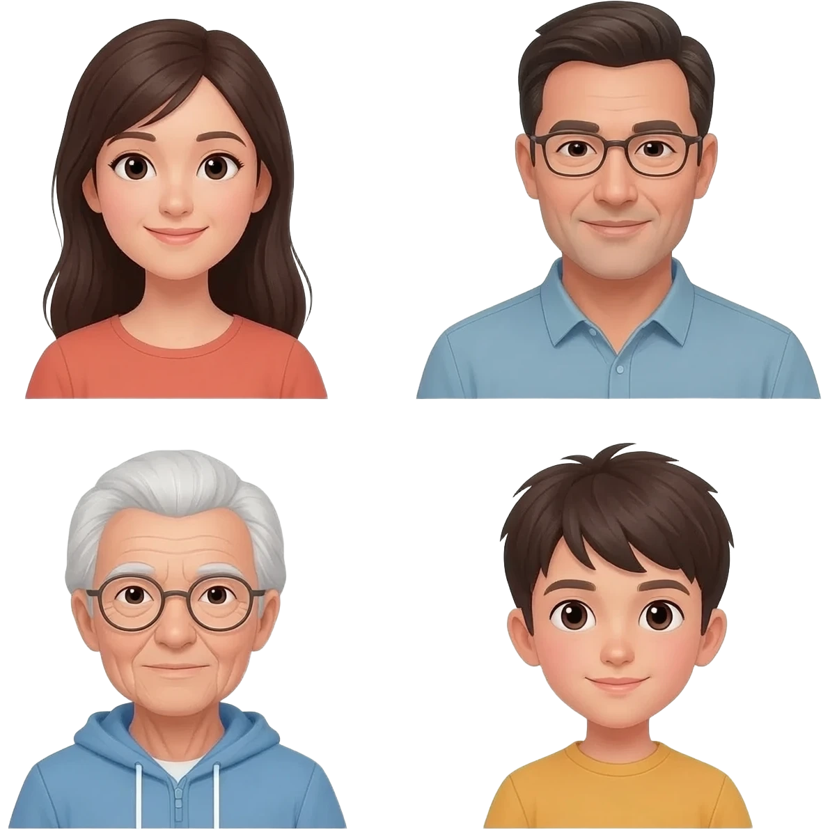 generate me 6 peoples emoji