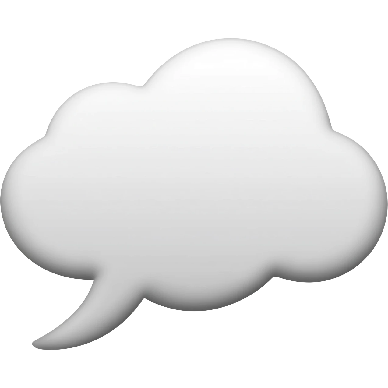 white cloud chat bubble with a f on it emoji