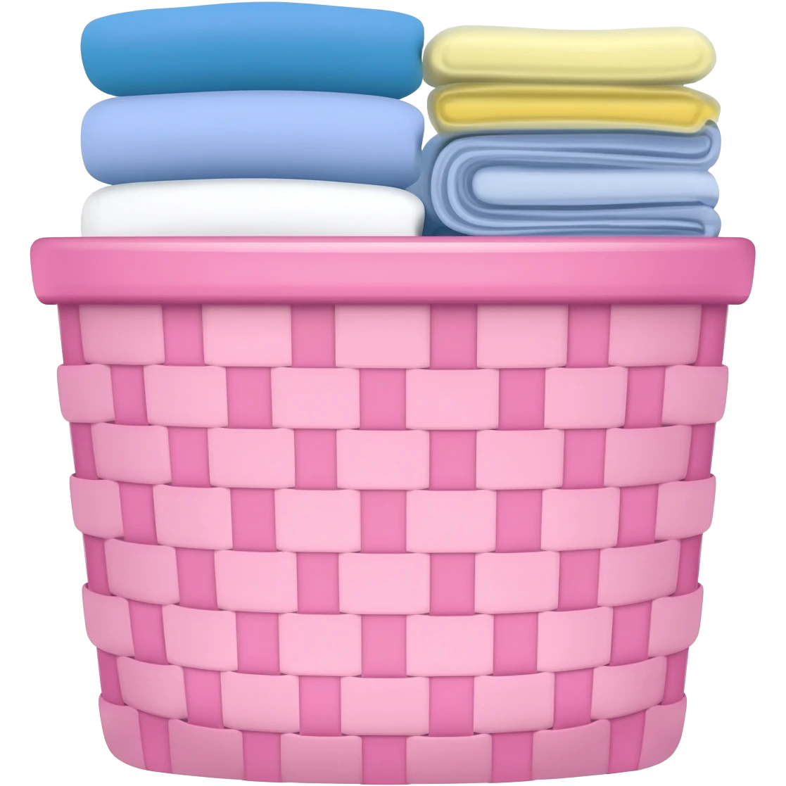 Пастельно розовая корзина с бельем emoji