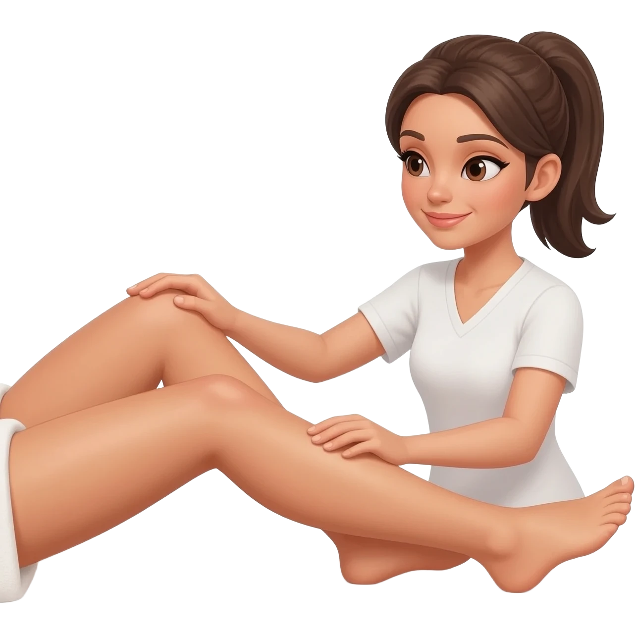 legs massage in a luxury spa by a beautician emoji