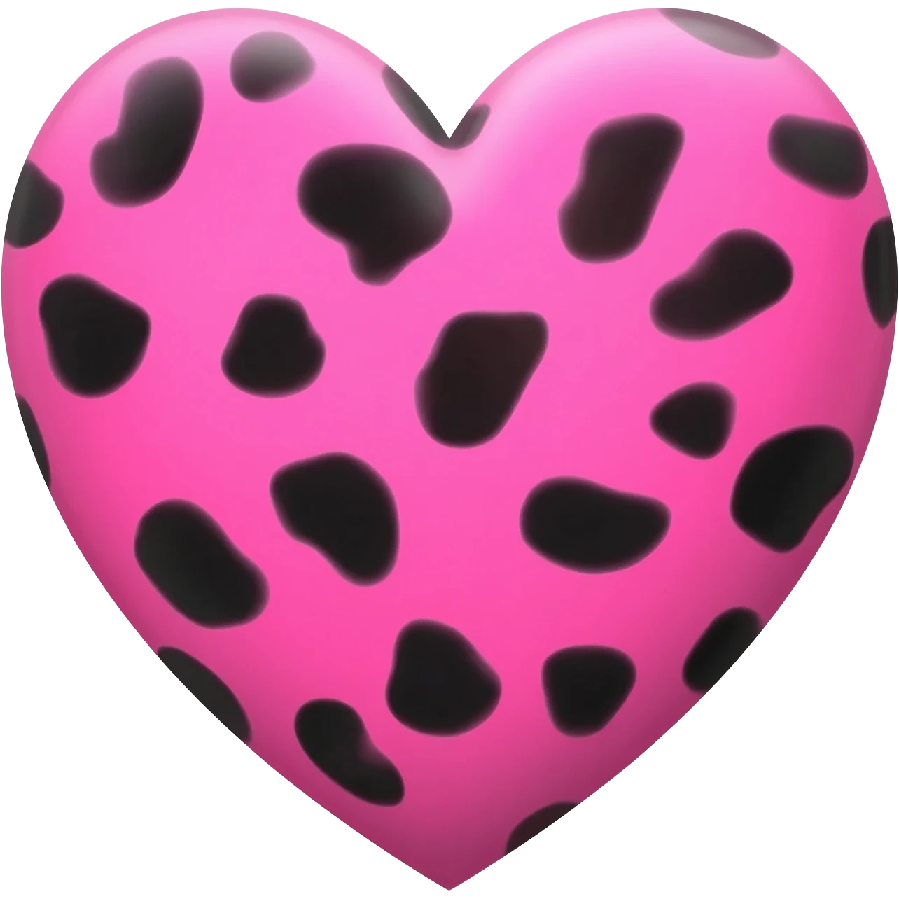Pink leopard print heart emoji