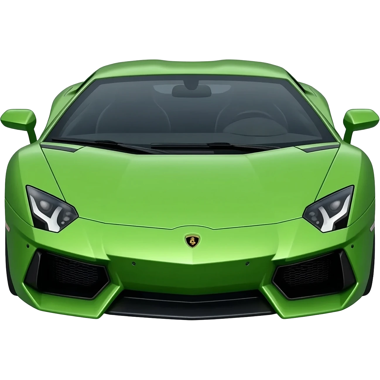 Lamborghini in green color emoji