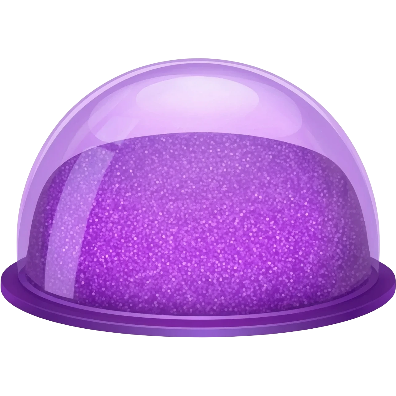 a purple transparent dome that glitters emoji