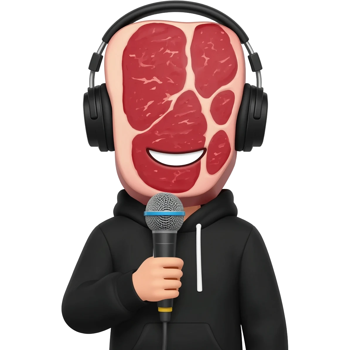 Make a imogi of the youtuber steak only head emoji