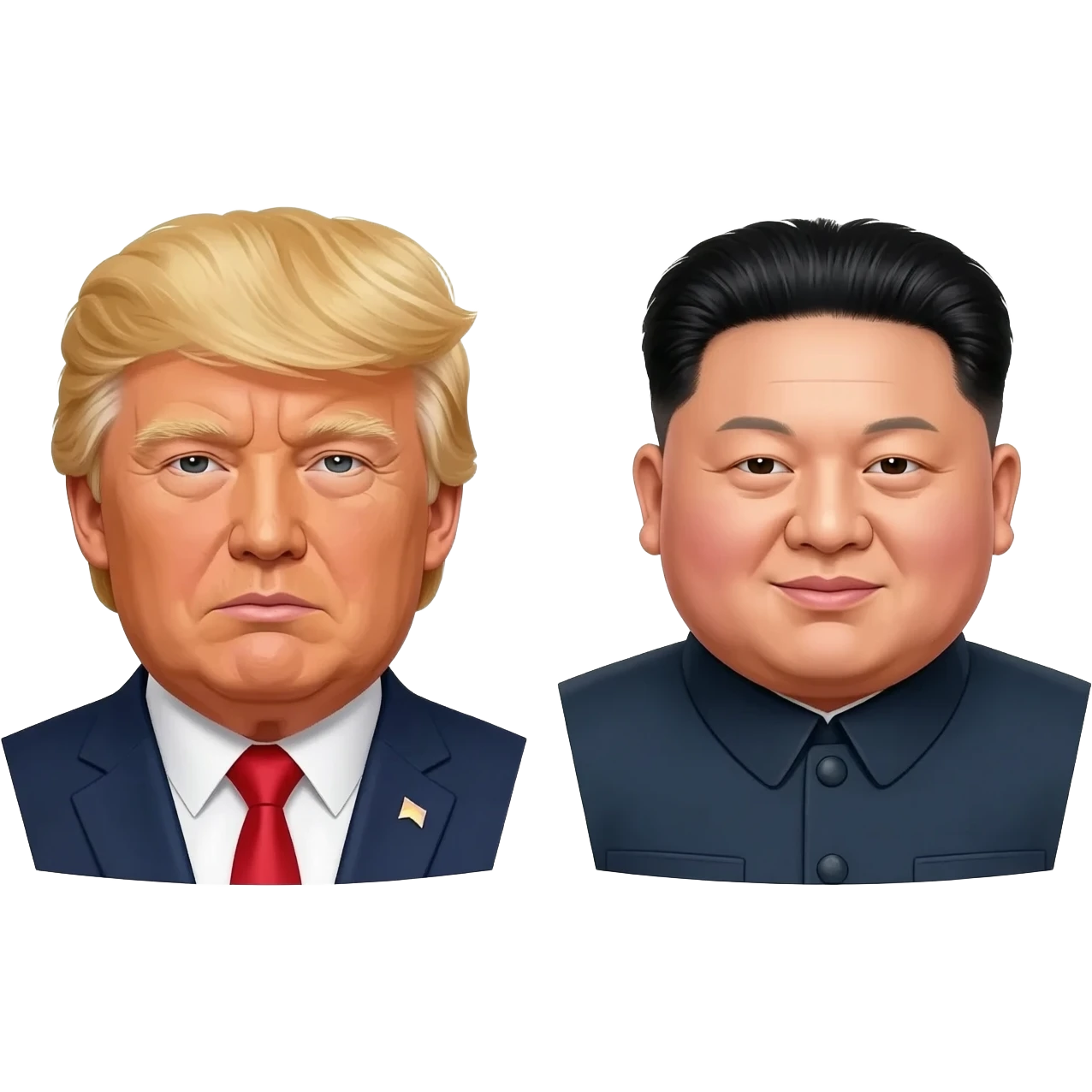 Donald Trump vs Kim Jong Un emoji