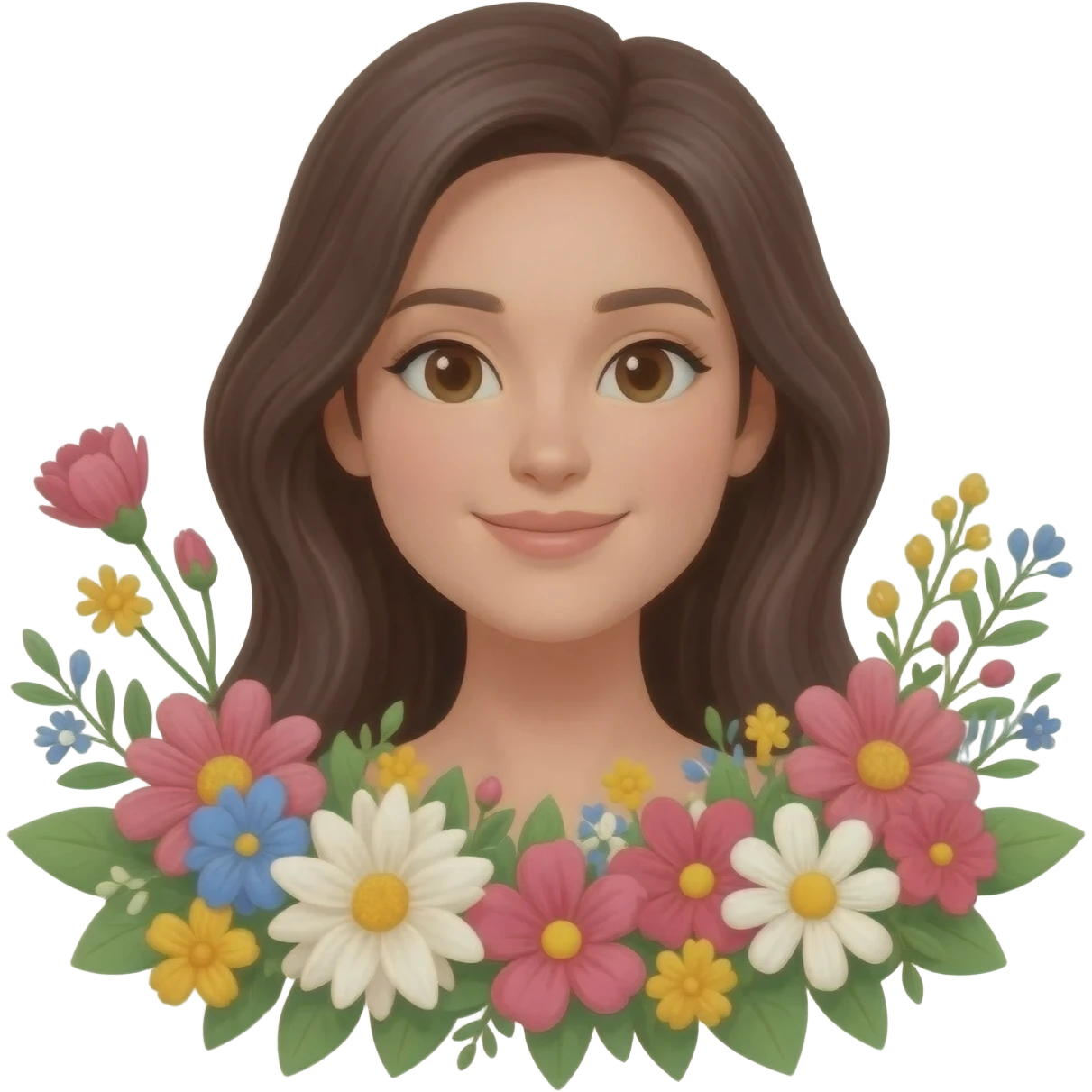 Woman and flawers emoji