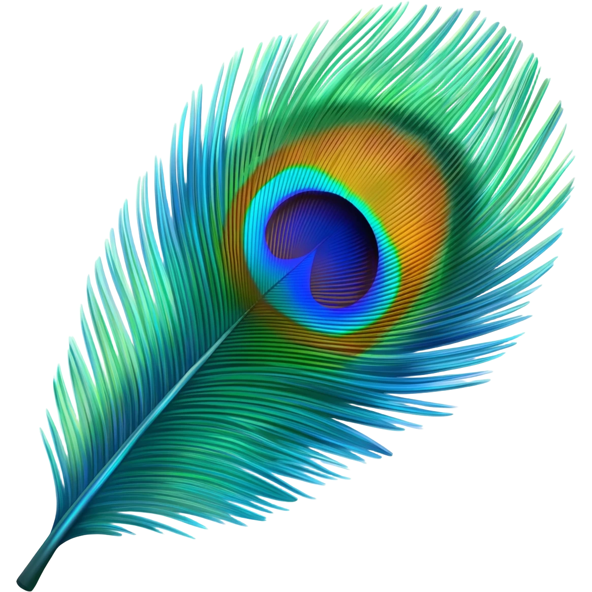 Feather of peacock emoji