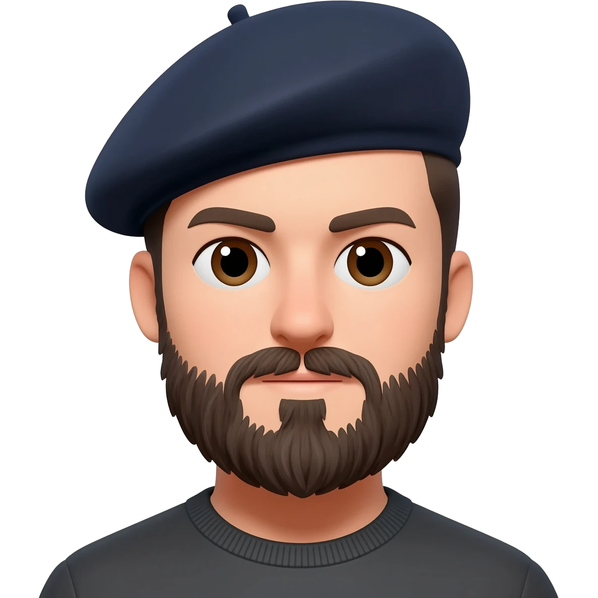 beard and beret emoji