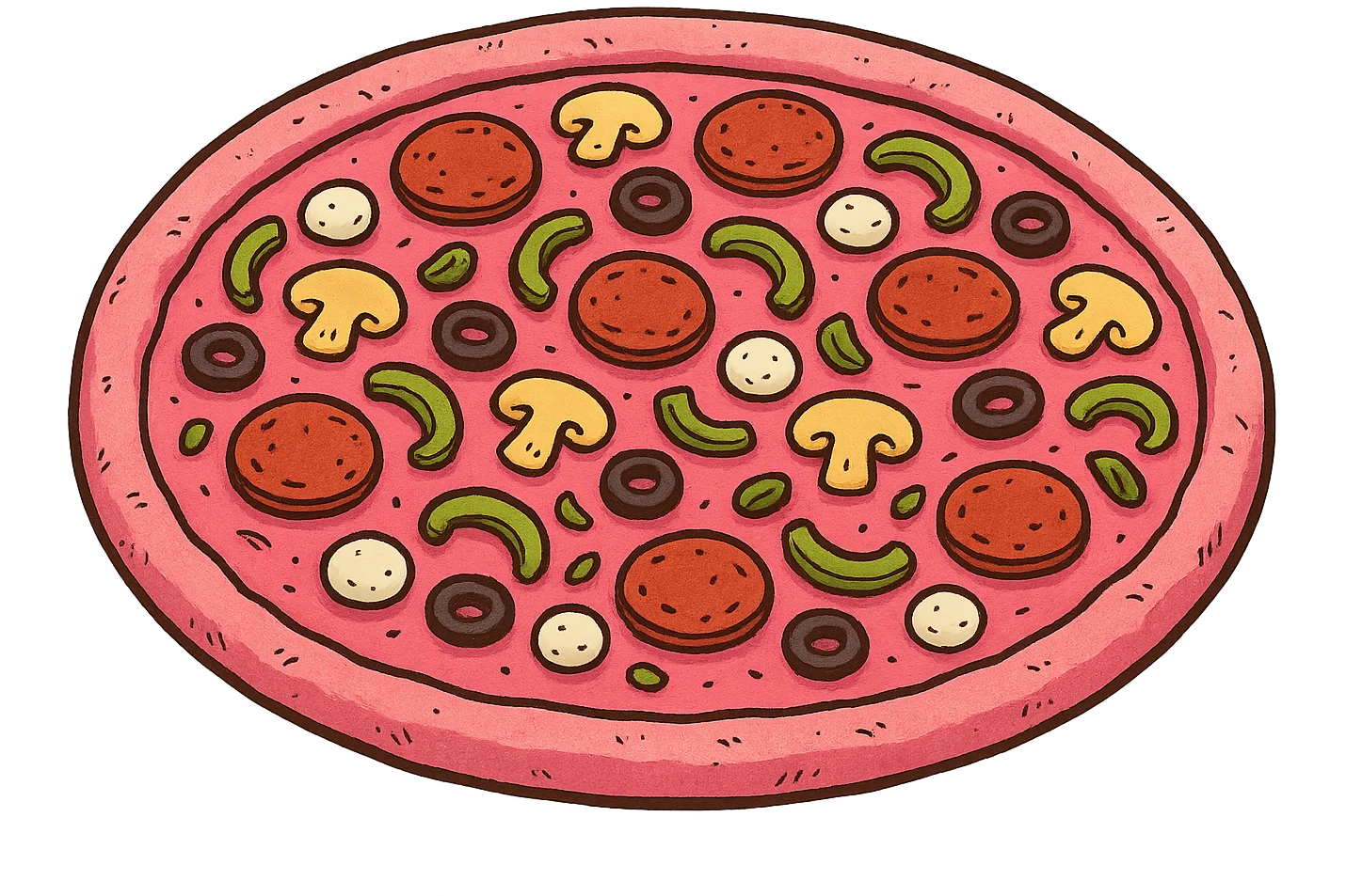 pink pizza, no background emoji
