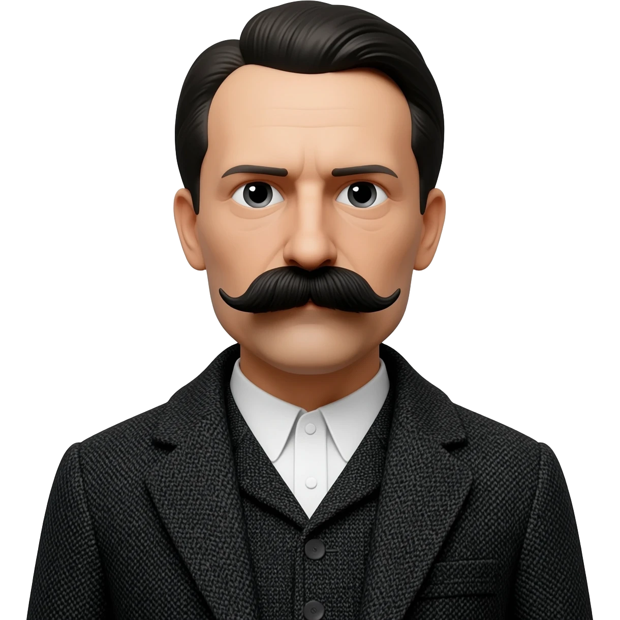emoji with Nietzsche moustache emoji