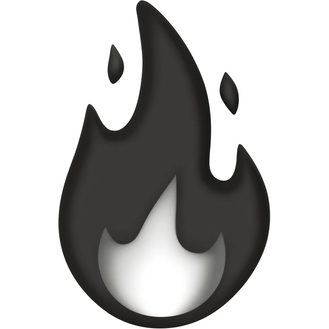 black flame emoji
