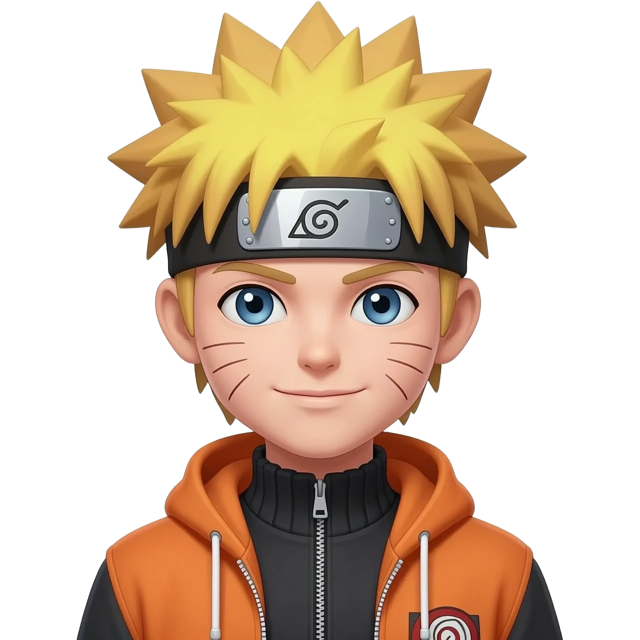 Garçon blond châtain 14 ans avec les vêtement de Naruto emoji