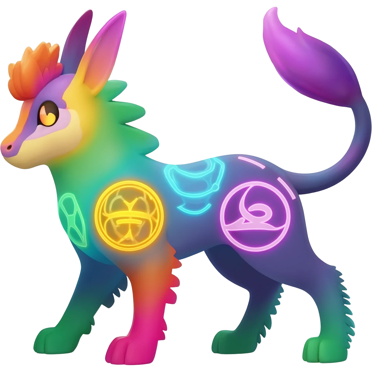 Elemental magical colorful exotic animesque Pokémon-Fakémon-animal-creature emoji